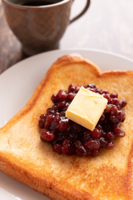 Red bean butter toast (Ogura toast)