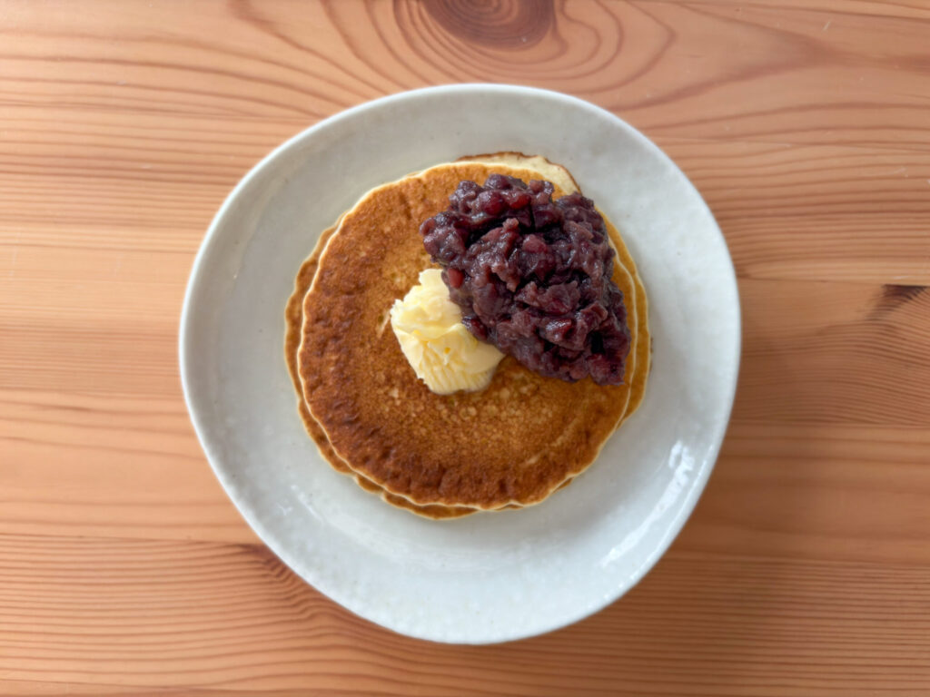 Red bean paste pancake