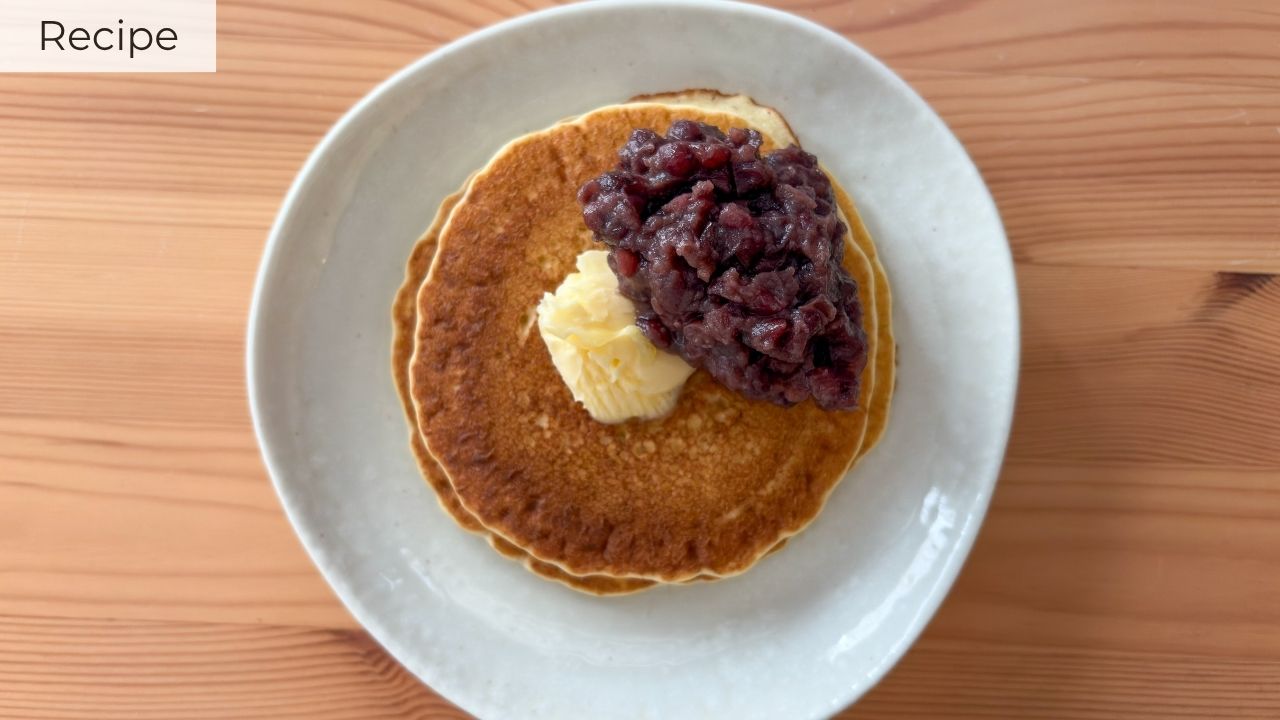 Red bean paste pancake
