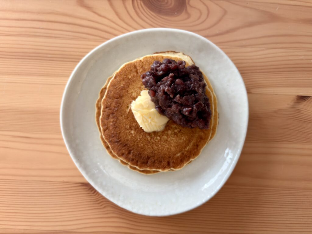 Red bean paste pancake