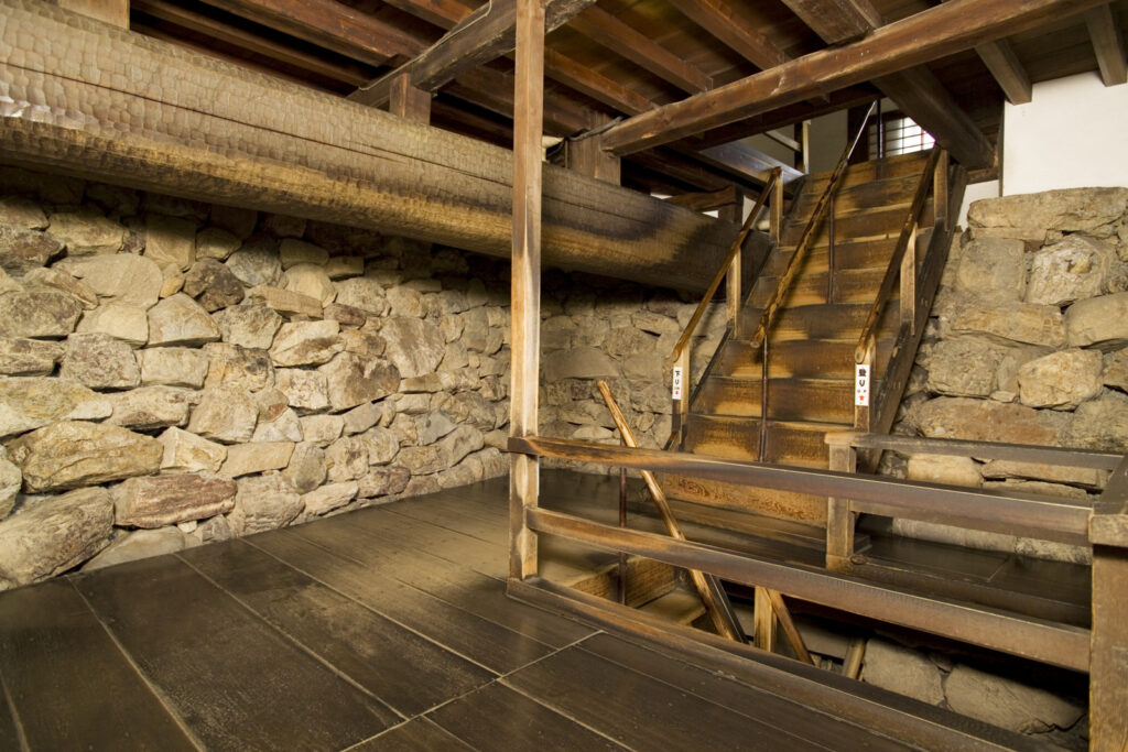 Inuyama castle inside stairs