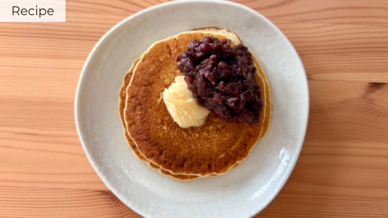 Red bean paste pancake